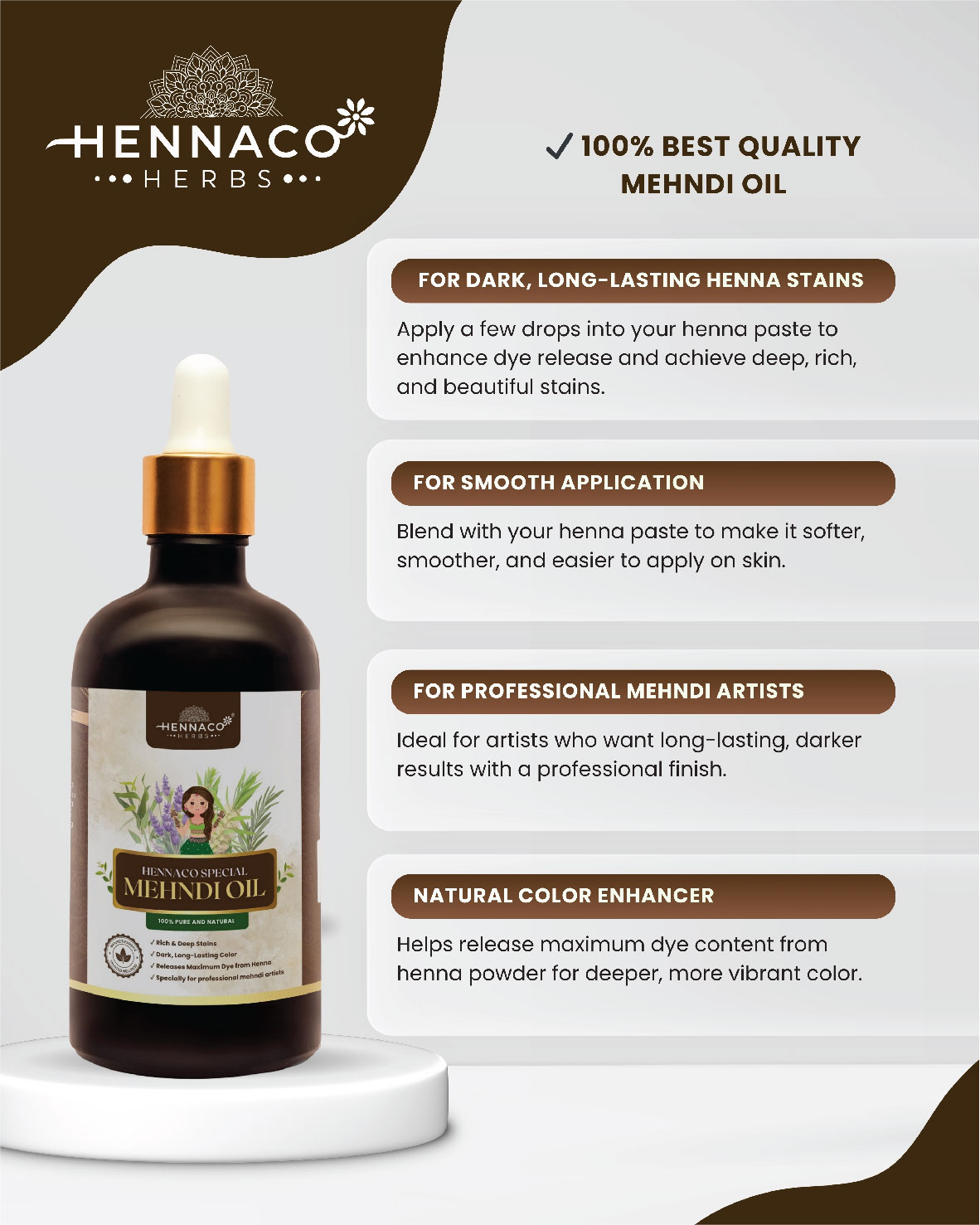 HENNACO SPECIAL MEHNDI OIL 100ml - Image 4