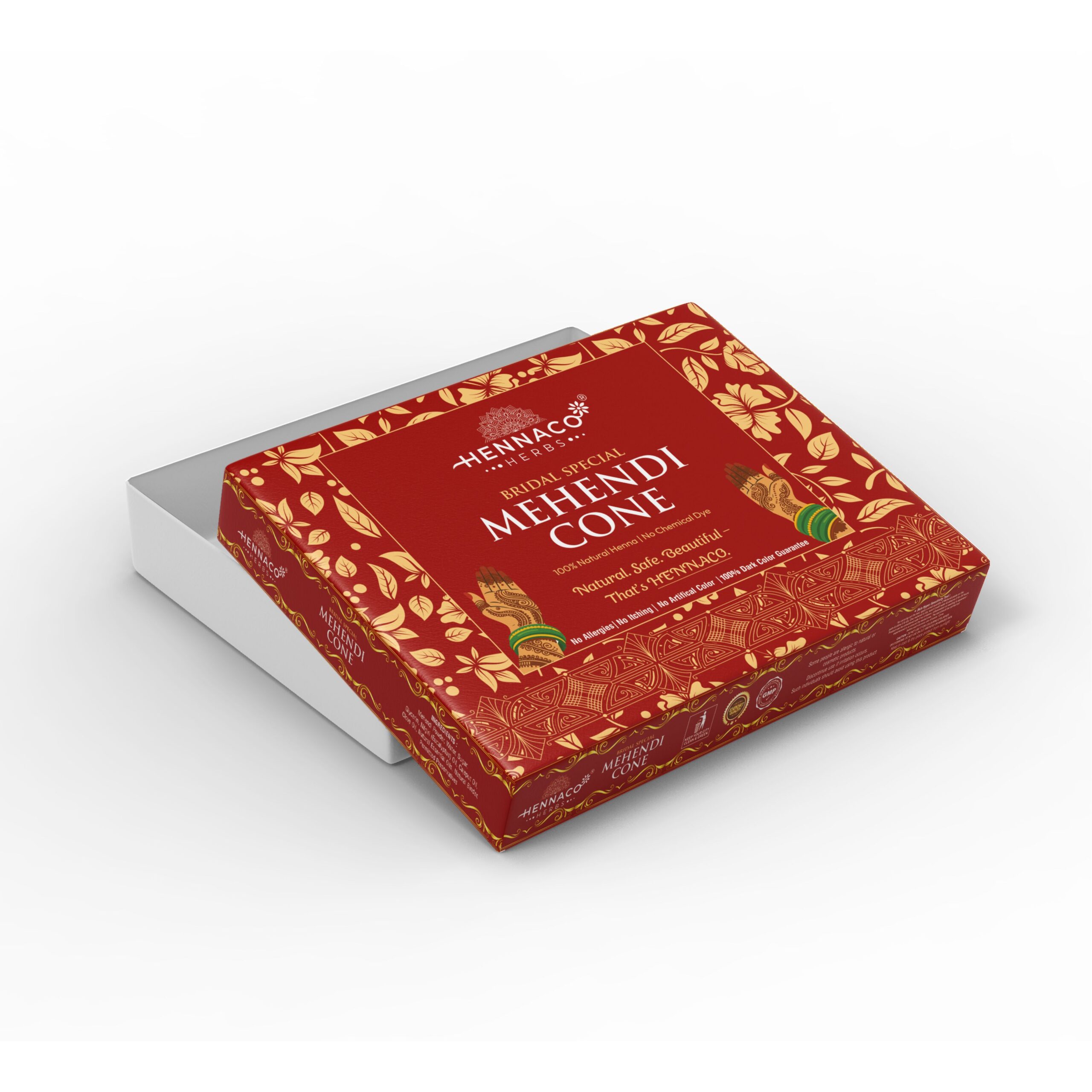 Hennaco Premium Mehendi Cone Box – 100% Natural Henna Paste | Long-Lasting Color | Smooth Application Pack of 2 - Image 3